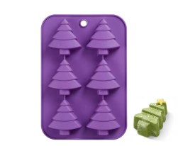 Molde silicona 6 arbolitos de Navidad